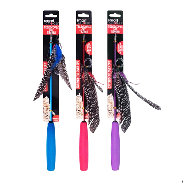 SMART CHOICE EXTENDABLE FEATHER TEASER TOY